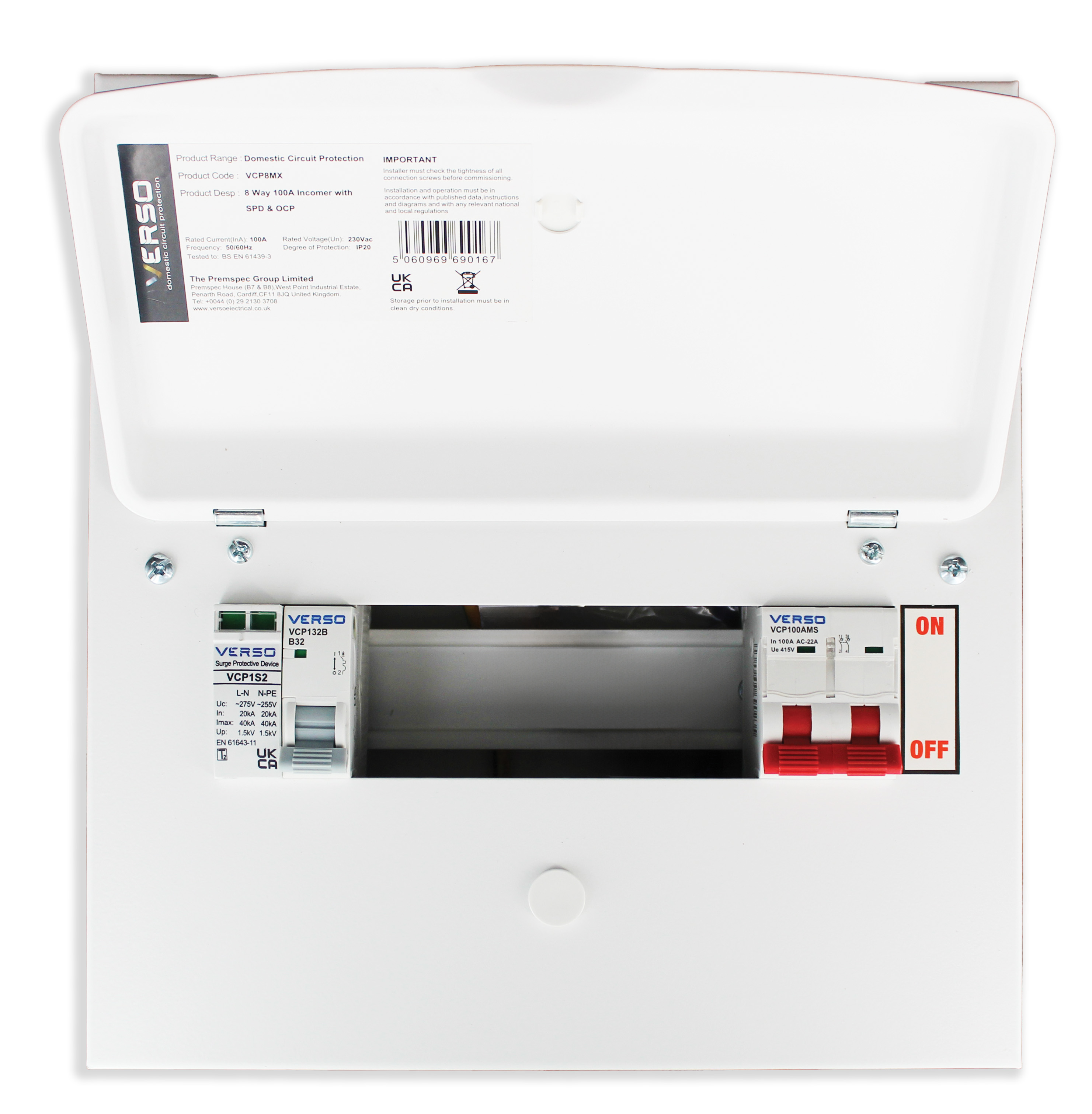 8 WAY CONSUMER UNIT